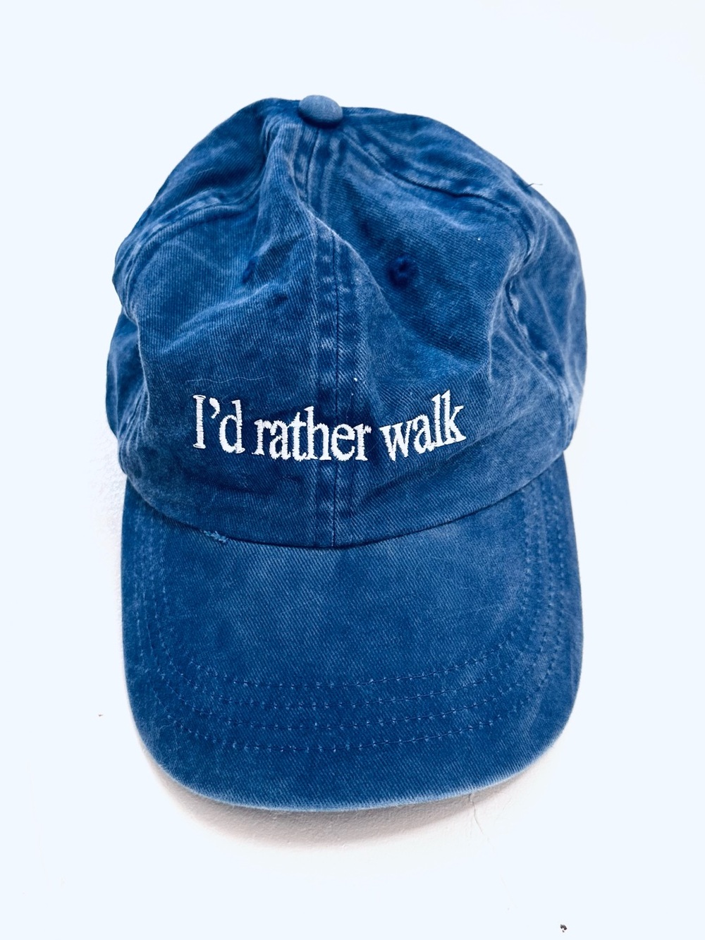 CAMPER faded "I'd rather walk" Baseball Cap